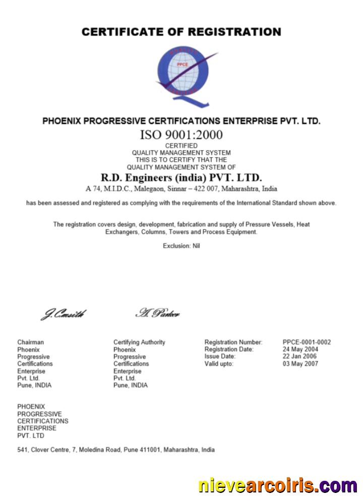 India certificate of registration
